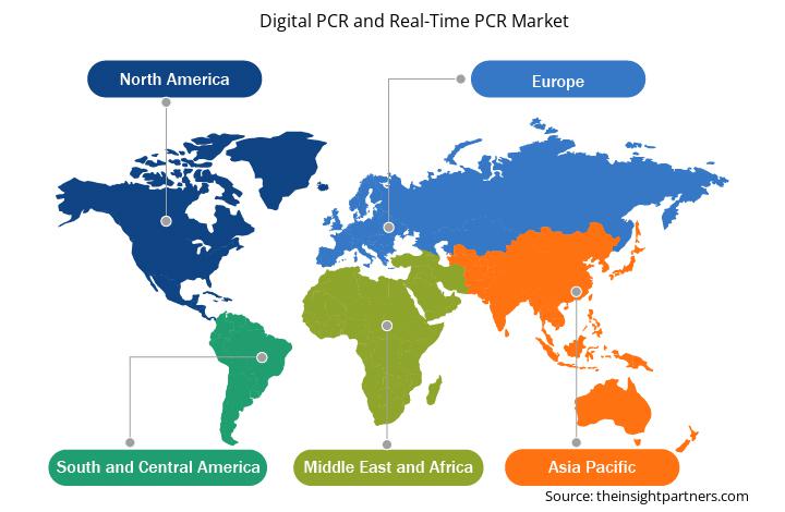 mercato della PCR digitale e della PCR in tempo reale - geografia globale